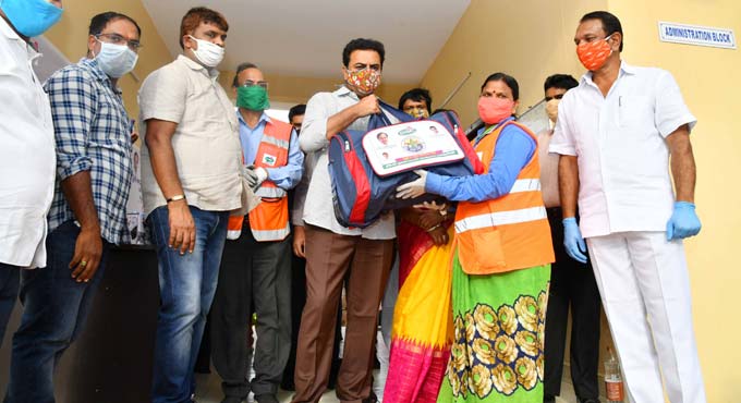 KTR distributes safety kits to workers