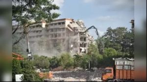 Media allowed to Secretariat demolition site