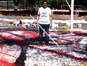BP Acharya, and  B V Papa Rao, Flag off “Art Yagnam Project” at Dr MCR HRD Institute