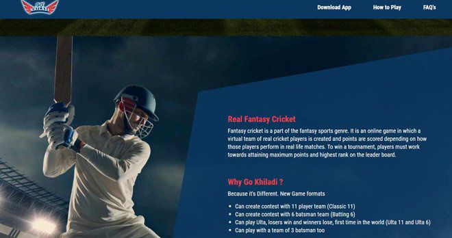Go Khiladi, Radical Fantasy Cricket App