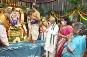 LORD RIDES CHINNA SESHA VAHANAM IN DAMODAR KRISHNUDU AVATAR